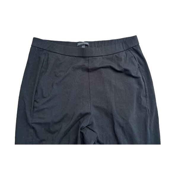 Eileen Fisher Womens Medium Black Pull on Pant Pockets Casual Office Stretch - Picture 4 of 6
